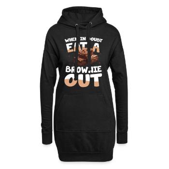 When In Doubt Eat A Brownie Out für einen - Hoodie-Kleid - Schwarz - Vorne