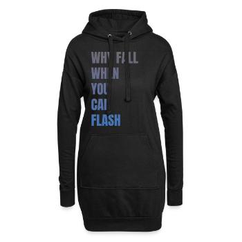 Pourquoi tomber quand on peut flasher des rochers - Sweat-shirt à capuche long Femme - noir - Devant