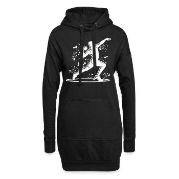 Lanceur de poids Colorsplash Lancer de poids - Sweat-shirt à capuche long Femme - noir - Devant