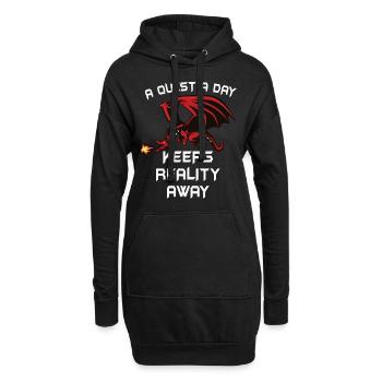 Jouer à Gamer A Quest A Day - Sweat-shirt à capuche long Femme - noir - Devant