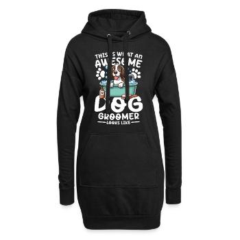 This Is What An Awesome Dog Groomer Looks Like - Hoodie-Kleid - Schwarz - Vorne