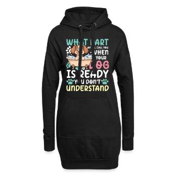 Hundfriseur für einen Hundfriseur - Hoodie-Kleid - Schwarz - Vorne