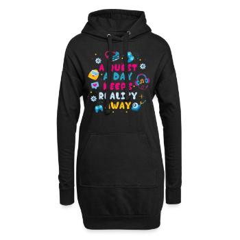 Jouer à Gamer A Quest A Day - Sweat-shirt à capuche long Femme - noir - Devant