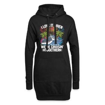 Family Cruise Kreuzfahrt We Cruisin Together - Hoodie-Kleid - Schwarz - Vorne