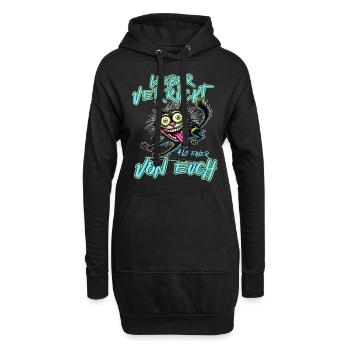 Chat fou Mieux fou que l’un d’entre vous - Sweat-shirt à capuche long Femme - noir - Devant