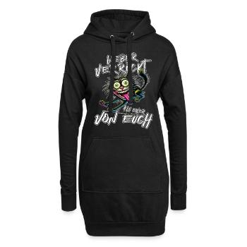 Chat fou Mieux fou que l’un d’entre vous - Sweat-shirt à capuche long Femme - noir - Devant