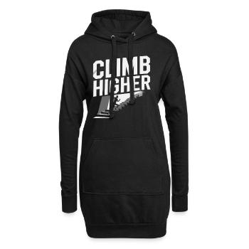 Klettern Die Stufen Zum Erfolg - Hoodie-Kleid - Schwarz - Vorne