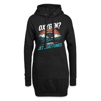 Sauerstoff? Ich Bevorzuge Jetboot-Abgase Für - Hoodie-Kleid - Schwarz - Vorne