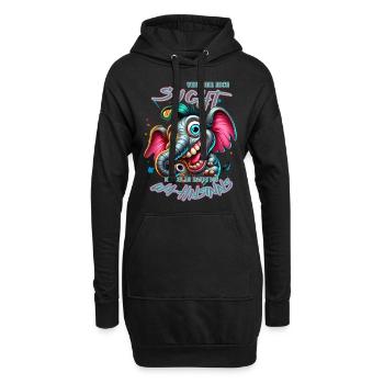 Wenn ihr mich sucht ich bin am Rande des Wahnsinns - Hoodie-Kleid - Schwarz - Vorne