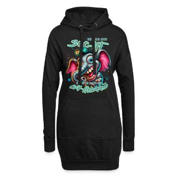 Wenn ihr mich sucht ich bin am Rande des Wahnsinns - Hoodie-Kleid - Schwarz - Vorne