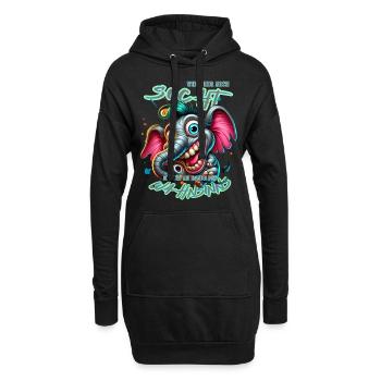 Wenn ihr mich sucht, ich bin am Rande des Wahnsinn - Hoodie-Kleid - Schwarz - Vorne