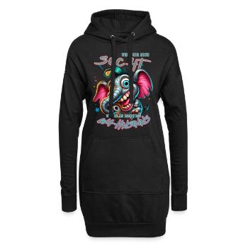 Wenn ihr mich sucht, ich bin am Rande des Wahnsinn - Hoodie-Kleid - Schwarz - Vorne