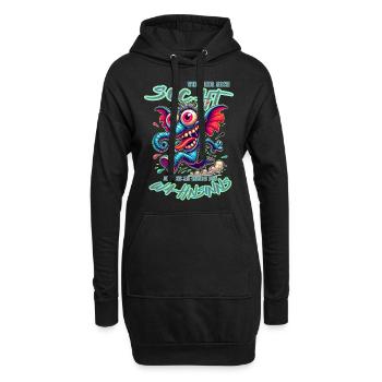 Wenn ihr mich sucht, ich bin am Rande des Wahnsinn - Hoodie-Kleid - Schwarz - Vorne