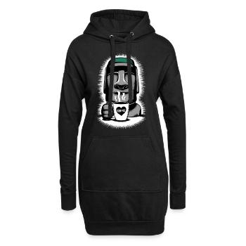 Easter Island Kaffee Moai Herz Tasse - Hoodie-Kleid - Schwarz - Vorne