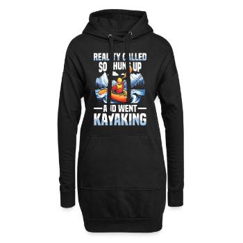 La réalité m’a appelé, alors j’ai raccroché et je suis allé faire du kayak - Sweat-shirt à capuche long Femme - noir - Devant