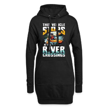 Dieses Fahrzeug Stoppt An Allen Flussübergängen - Hoodie-Kleid - Schwarz - Vorne