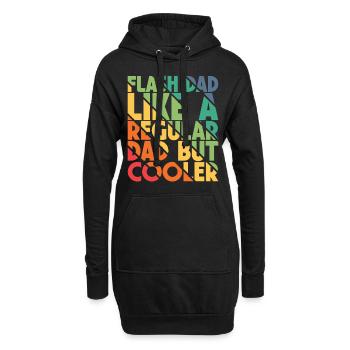 Bloc Flash Papa Boulderer - Sweat-shirt à capuche long Femme - noir - Devant