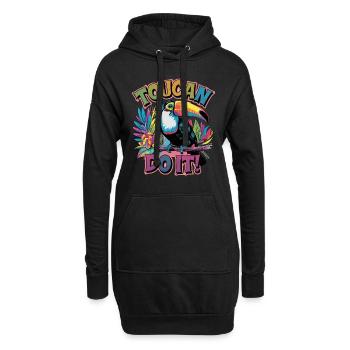 Toucan Fais-le ! Toucan coloré sur branche avec - Sweat-shirt à capuche long Femme - noir - Devant