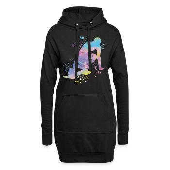Sprinter Colorsplash Sprintender Sprint - Hoodie-Kleid - Schwarz - Vorne