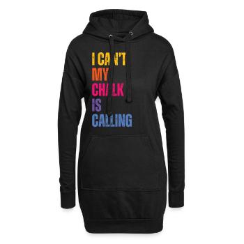 Je ne peux pas que ma craie appelle Boulderer - Sweat-shirt à capuche long Femme - noir - Devant