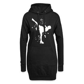 Eiskunstläufer Schlittschuhlaufen Eiskunstlauf - Hoodie-Kleid - Schwarz - Vorne