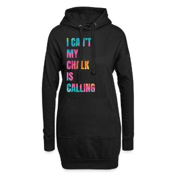 Je ne peux pas que ma craie appelle Boulderer - Sweat-shirt à capuche long Femme - noir - Devant
