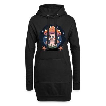 All Mushrooms Are Edible Some Only Once - Hoodie-Kleid - Schwarz - Vorne