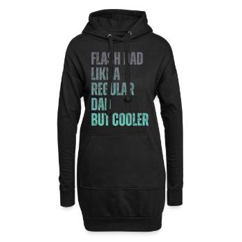 Bloc Flash Papa Boulderer - Sweat-shirt à capuche long Femme - noir - Devant