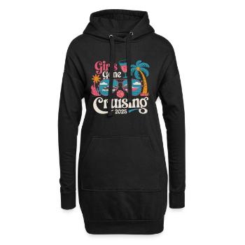 Filles Gone Cruising 2025 Lunettes de soleil Palmiers - Sweat-shirt à capuche long Femme - noir - Devant