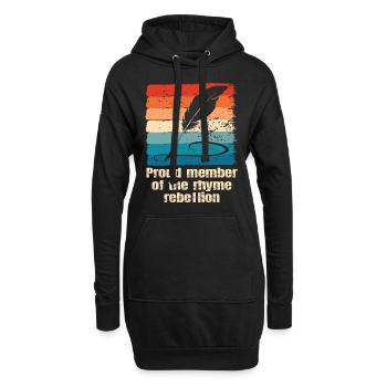Poetry Slam Reim Rebellion Slam Poesie - Hoodie-Kleid - Schwarz - Vorne