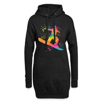 Snowboarder Snowboarding Snowboard - Sweat-shirt à capuche long Femme - noir - Devant