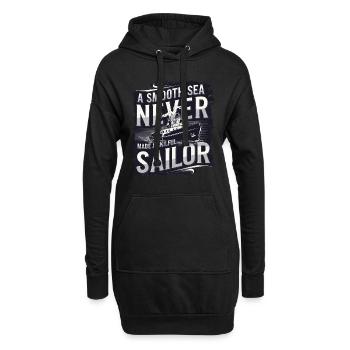 Une mer calme ne fait jamais un habile - Sweat-shirt à capuche long Femme - noir - Devant