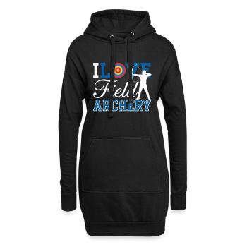 I Love Field Archery Silhouette Target - Sweat-shirt à capuche long Femme - noir - Devant