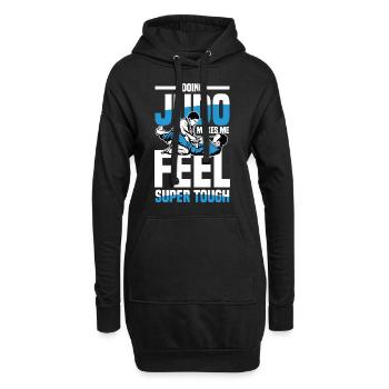 Judo Macht Mich Richtig Stark Und Super Zäh - Hoodie-Kleid - Schwarz - Vorne