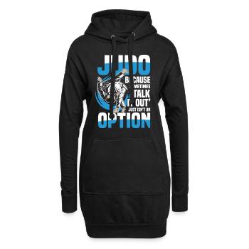 Judo : Parce que parler n’est pas toujours une option - Sweat-shirt à capuche long Femme - noir - Devant