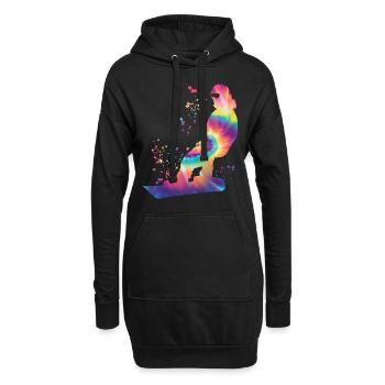 Snowboarder Snowboarding Snowboard - Sweat-shirt à capuche long Femme - noir - Devant
