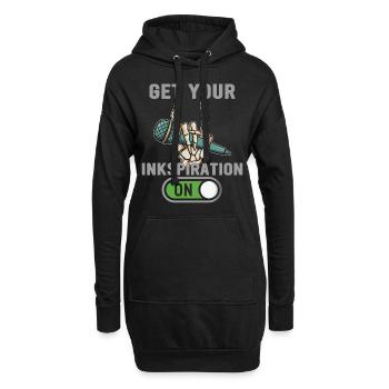 Poetry Slam Inkspiration Slam-poesie - Hoodie-Kleid - Schwarz - Vorne