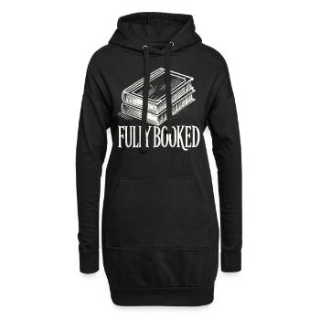 Bücherwurm Leseratte Lustiger Buchliebhaber Spruch - Hoodie-Kleid - Schwarz - Vorne