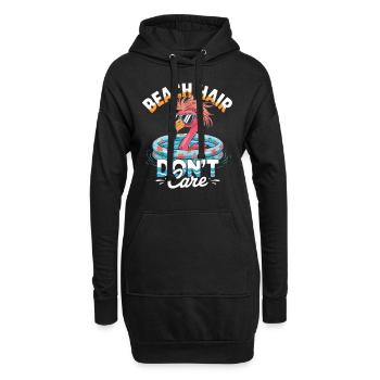 Cheveux de plage Don’t Care Flamingo Summer - Sweat-shirt à capuche long Femme - noir - Devant