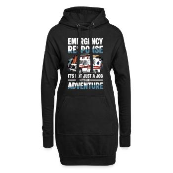 Intervention d’urgence : ce n’est pas seulement un travail, c’est un - Sweat-shirt à capuche long Femme - noir - Devant