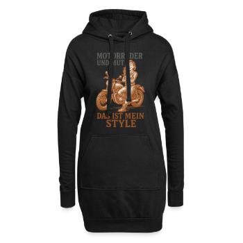 Motos et courage C’est mon style - Sweat-shirt à capuche long Femme - noir - Devant