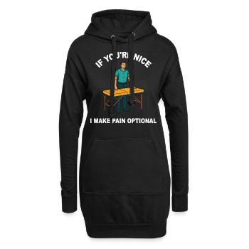 Kinésithérapeute quand vous êtes gentil Humour Dire - Sweat-shirt à capuche long Femme - noir - Devant