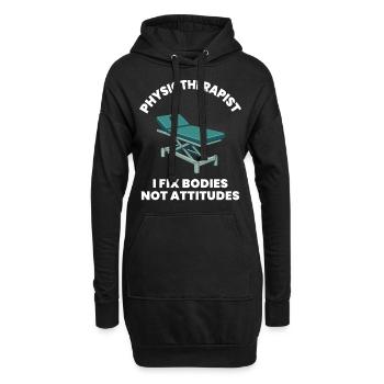Physiotherapeutin I Fix Bodies Physikalische - Hoodie-Kleid - Schwarz - Vorne