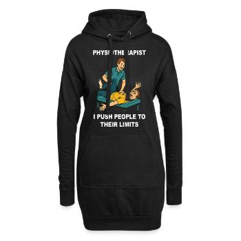 Physiothérapie Dicton amusant de physiothérapeute - Sweat-shirt à capuche long Femme - noir - Devant