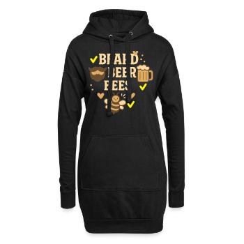Bee Beekeeper Beard Beer Bees Honey - Hoodie Dress - black - Front