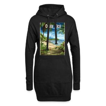 Costa Rica Dream Beach Paradisiaque - Sweat-shirt à capuche long Femme - noir - Devant