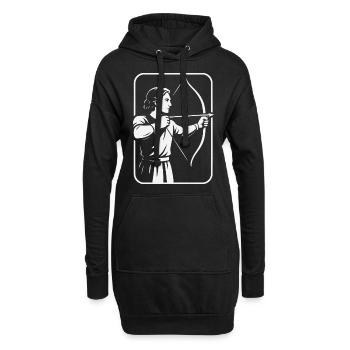 Archery Bow Target Archer Design - Hoodie Dress - black - Front