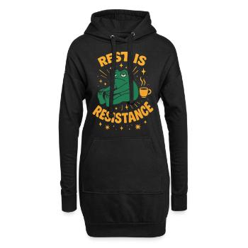 Calmness is resistance mindfulness affirmation - Hoodie Dress - black - Front