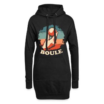 Boule Kugeln für Bouler Boccia Spiel Botcha Boule - Hoodie-Kleid - Schwarz - Vorne
