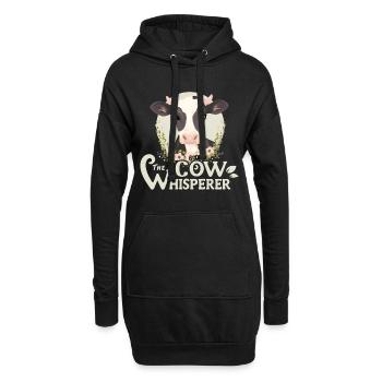 Kuh Flüsterer - Cow Whisperer Bauernhof Landleben - Hoodie-Kleid - Schwarz - Vorne